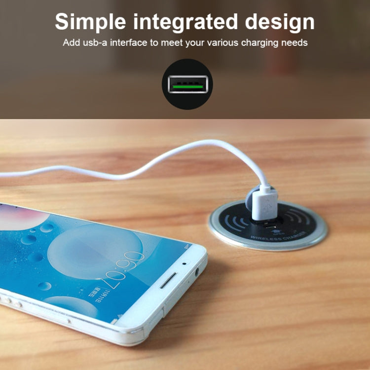 Chargeur sans fil de bureau intégré KP-ZMC avec câble interface PD+USB Longueur : 1,2 m