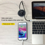 Chargeur sans fil de bureau intégré KP-ZMC avec câble interface PD+USB Longueur : 1,2 m