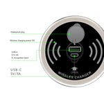 Chargeur sans fil de bureau intégré KP-ZMC avec câble interface PD+USB Longueur : 1,2 m