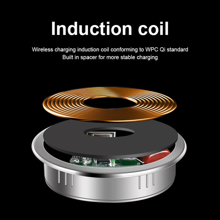 Chargeur sans fil de bureau intégré KP-ZMC avec câble interface PD+USB Longueur : 1,2 m