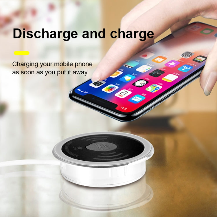 Chargeur sans fil de bureau intégré KP-ZMC avec câble interface PD+USB Longueur : 1,2 m