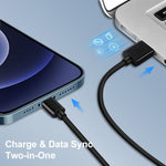 Ensemble chargeur de voyage LZ-728 2 en 1 18W QC 3.0 USB + câble de données USB vers 8 broches, Prise EU, longueur du câble : 1m, avec câble 8 broches