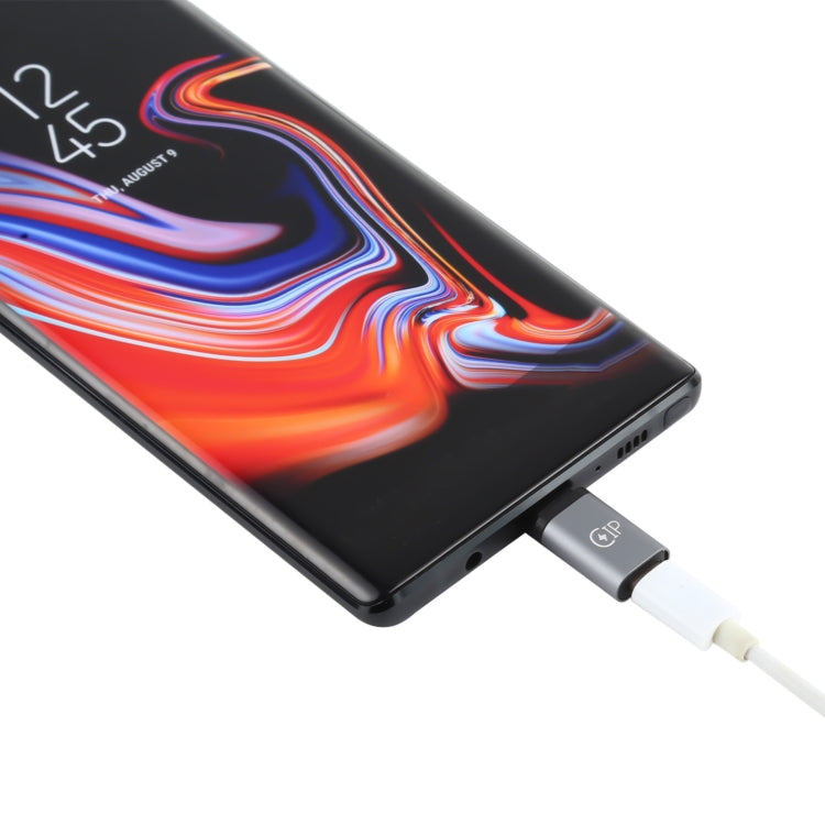 Adaptateur de charge mâle USB-C / Type-C vers femelle 8 broches, prend en charge la transmission de données, femelle 8 broches