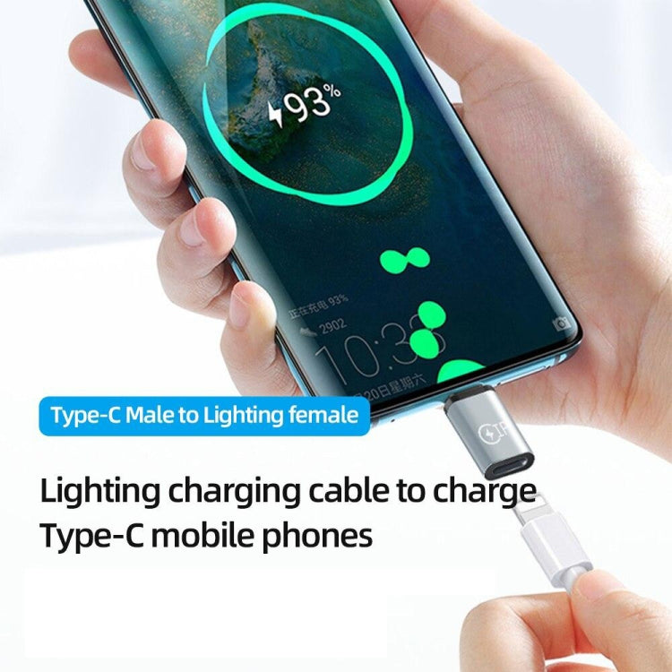Adaptateur de charge mâle USB-C / Type-C vers femelle 8 broches, prend en charge la transmission de données, femelle 8 broches