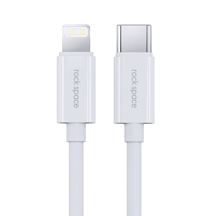 Câble de données de charge rapide ROCK Space Z19 PD 20W 3A USB-C / Type-C vers 8 broches TPE, longueur du câble : 1m, Z19