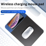 Chargeur sans fil QI standard 10W OJD-36 avec tapis de souris en caoutchouc, dimensions : 26,2 x 19,8 x 0,65 cm