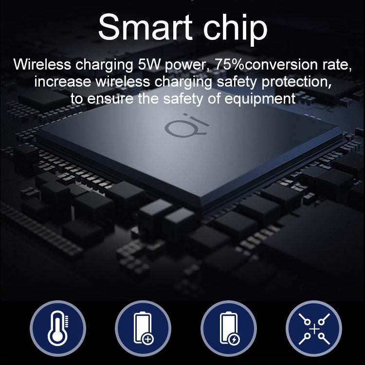 Chargeur sans fil QI standard 10W OJD-36 avec tapis de souris en caoutchouc, dimensions : 26,2 x 19,8 x 0,65 cm