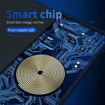 Chargeur sans fil QI standard 10W OJD-36 avec tapis de souris en caoutchouc, dimensions : 26,2 x 19,8 x 0,65 cm