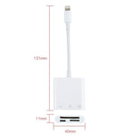 Adaptateur lecteur de caméra NK-101Y Pro 8 broches vers 8 broches + ports SD + TF 3-en-1
