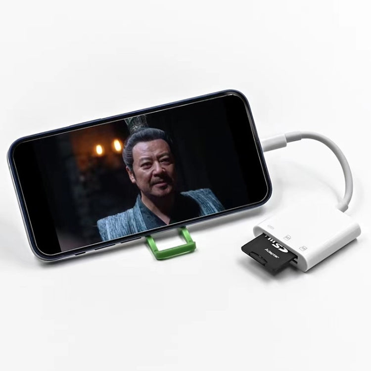 Adaptateur lecteur de caméra NK-101Y Pro 8 broches vers 8 broches + ports SD + TF 3-en-1