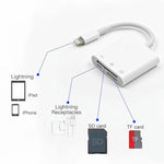 Adaptateur lecteur de caméra NK-101Y Pro 8 broches vers 8 broches + ports SD + TF 3-en-1