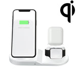 OJD-45 Chargeur sans fil multifonctionnel 3 en 1 QI 10W pour téléphones portables + montres + écouteurs 8 broches, pour téléphones portables et montres et AirPods 2, OJD-45