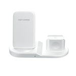 OJD-45 Chargeur sans fil multifonctionnel 3 en 1 QI 10W pour téléphones portables + montres + écouteurs 8 broches, pour téléphones portables et montres et AirPods 2, OJD-45