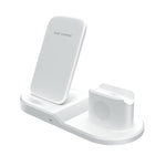 OJD-45 Chargeur sans fil multifonctionnel 3 en 1 QI 10W pour téléphones portables + montres + écouteurs 8 broches, pour téléphones portables et montres et AirPods 2, OJD-45