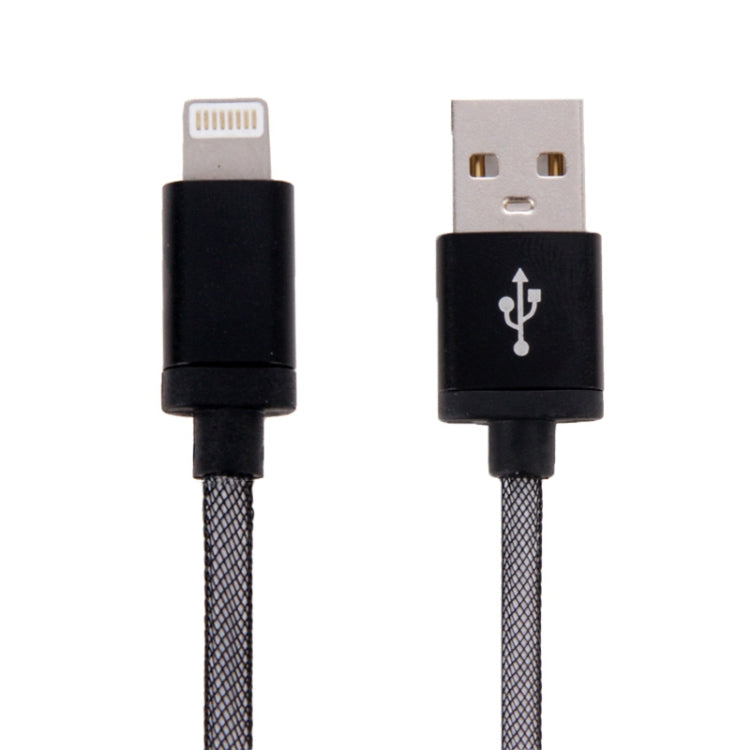 Câble de données/chargeur USB 8 broches vers tête métallique de 1 m de style filet