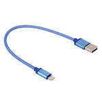 Câble de données/chargeur USB 8 broches vers tête métallique de 1 m de style filet