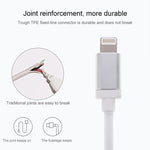 Câble de données/chargeur USB 8 broches vers tête métallique de 1 m de style filet