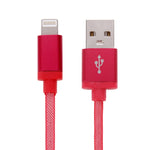 Câble de données/chargeur USB 8 broches vers tête métallique de 1 m de style filet