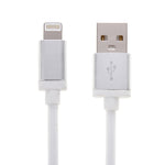 Câble de données/chargeur USB 8 broches vers tête métallique de 1 m de style filet