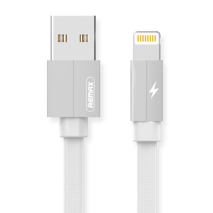 Câble de données de charge rapide tressé en alliage d'aluminium REMAX RC-094i 2m 2.4A USB vers 8 broches, 8 broches