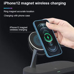 Chargeur sans fil magnétique multifonction 5 en 1 T268 15W pour iPhone 12 Series, Apple Watch et AirPods 1 / 2 / Pro, avec lumière LED