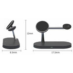 Chargeur sans fil magnétique multifonction 5 en 1 T268 15W pour iPhone 12 Series, Apple Watch et AirPods 1 / 2 / Pro, avec lumière LED