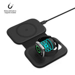 Chargeur sans fil magnétique pliable multifonction 3 en 1 F20 15W pour iPhone Series, Apple Watches et AirPods, F20