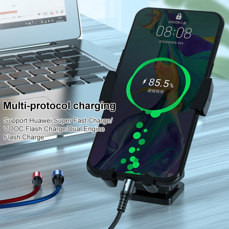 K061 Câble de charge rapide rond 3 en 1 USB vers 8 broches + USB-C / Type-C + Micro USB de 1,2 m 5A