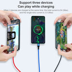 K061 Câble de charge rapide rond 3 en 1 USB vers 8 broches + USB-C / Type-C + Micro USB de 1,2 m 5A