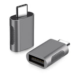 Adaptateur en alliage de zinc USB-C / Type-C mâle vers USB 3.0 femelle, 2 pièces, SBT-158 Noir, SBT-158 Or, SBT-158 Or rose, SBT-158 Argent