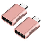 Adaptateur en alliage de zinc USB-C / Type-C mâle vers USB 3.0 femelle, 2 pièces, SBT-158 Noir, SBT-158 Or, SBT-158 Or rose, SBT-158 Argent