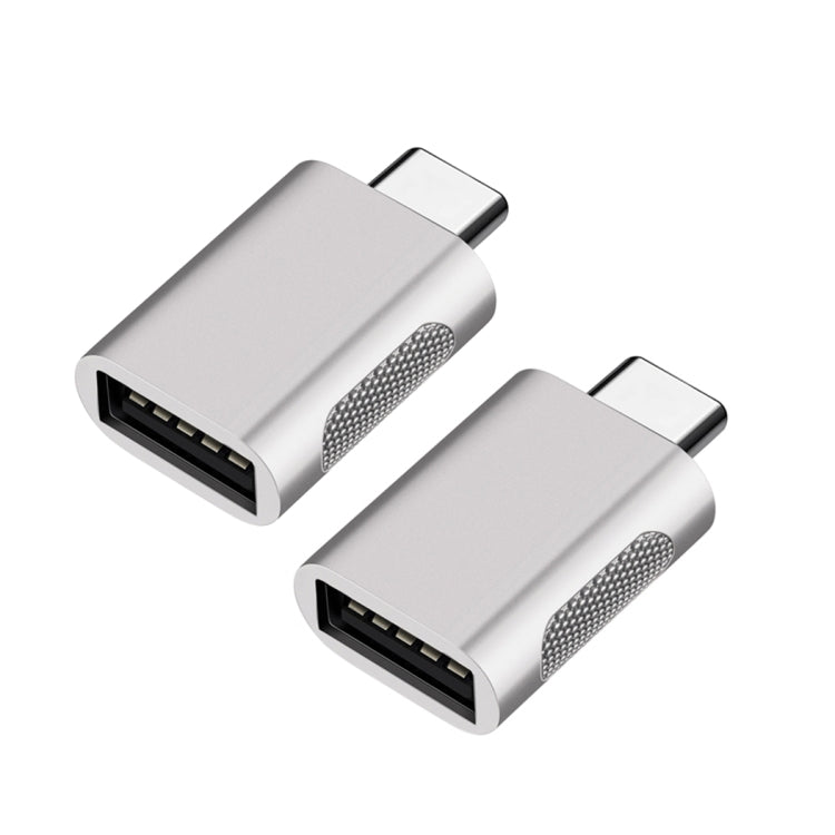 Adaptateur en alliage de zinc USB-C / Type-C mâle vers USB 3.0 femelle, 2 pièces, SBT-158 Noir, SBT-158 Or, SBT-158 Or rose, SBT-158 Argent