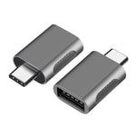 Adaptateur en alliage de zinc USB-C / Type-C mâle vers USB 3.0 femelle, 2 pièces, SBT-158 Noir, SBT-158 Or, SBT-158 Or rose, SBT-158 Argent