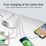 Chargeur USB rapide intelligent multifonction 4 en 1 PD + QC WLX-T3P, prise AU WLX-T3P, prise EU WLX-T3P, prise UK WLX-T3P, prise US WLX-T3P