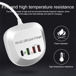 Chargeur USB rapide intelligent multifonction 4 en 1 PD + QC WLX-T3P, prise AU WLX-T3P, prise EU WLX-T3P, prise UK WLX-T3P, prise US WLX-T3P