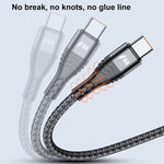 ADC-138 Câble de données tressé 3 en 1 USB vers 8 broches + Micro USB + USB-C / Type-C 66W à charge rapide, longueur du câble : 1,2 m
