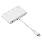 Adaptateur audio numérique AV 4 en 1 8 broches vers double USB + auxiliaire 3,5 mm + HDMI OTG
