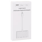 Adaptateur audio numérique AV 4 en 1 8 broches vers double USB + auxiliaire 3,5 mm + HDMI OTG