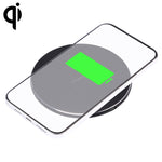 Chargeur sans fil rond en métal QI 10W motif à carreaux, métal 10W