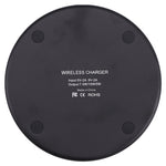 Chargeur sans fil rond en métal QI 10W motif à carreaux, métal 10W