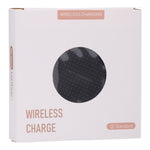 Chargeur sans fil rond en métal QI 10W motif à carreaux, métal 10W