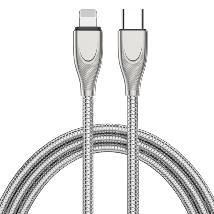 Câble de données de charge rapide ADC-009 USB-C / Type-C vers 8 broches en alliage de zinc, longueur du câble : 1 m, USB-C / Type-C vers 8 broches