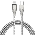 Câble de données de charge rapide ADC-009 USB-C / Type-C vers 8 broches en alliage de zinc, longueur du câble : 1 m, USB-C / Type-C vers 8 broches