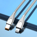 Câble de données de charge rapide ADC-009 USB-C / Type-C vers 8 broches en alliage de zinc, longueur du câble : 1 m, USB-C / Type-C vers 8 broches