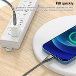 Câble de données de charge rapide ADC-009 USB-C / Type-C vers 8 broches en alliage de zinc, longueur du câble : 1 m, USB-C / Type-C vers 8 broches