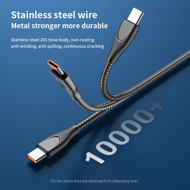 Câble de données de charge rapide ADC-009 USB-C / Type-C vers 8 broches en alliage de zinc, longueur du câble : 1 m, USB-C / Type-C vers 8 broches