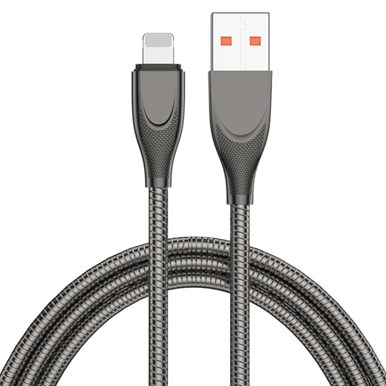 Câble de données de charge rapide ADC-009 USB vers 8 broches en alliage de zinc, longueur de câble : 1m, USB vers 8 broches