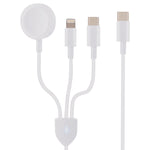 Câble de données de chargeur sans fil magnétique 3 en 1 USB-C / Type-C vers 8 broches + USB-C / Type-C + montre, longueur du câble : 1,2 m, 3 en 1