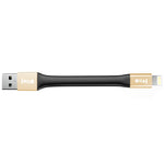 Câble de données portable IVON CA90 2,4 A USB vers 8 broches avec anneau, longueur : 14,5 cm, 8 broches