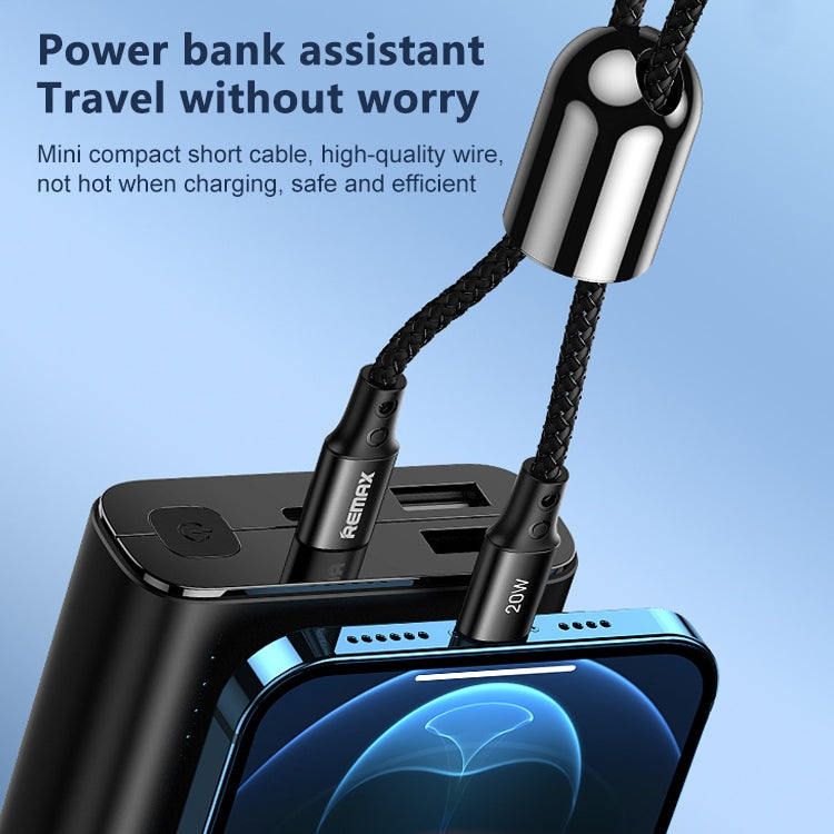 Câble de données portable avec cordon REMAX RC-140i série Thor PD 20W USB-C / Type-C vers 8 broches, longueur du câble : 1,2 m, USB-C / Type-C vers 8 broches